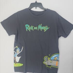Rick and Morty Spaceship Portal Graphic Tee Charcoal XL